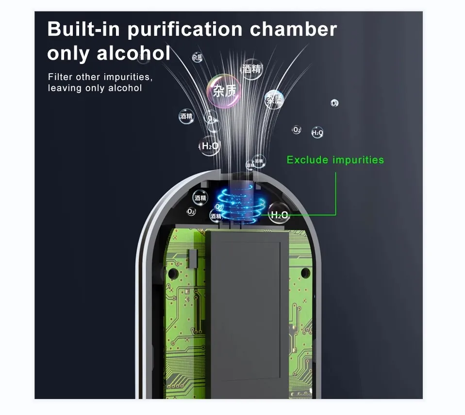 2022 Japan TFT display Alcohol Tester Breathalyser MEMS Sensor Alcohol Breath detector Alcohol testing equipment Breathalyzer