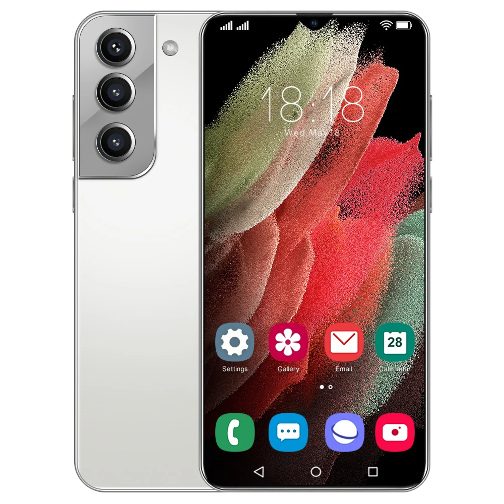 2022 Wholesale S21+ 6.7inch telefone with touch-screen pen RAM12GB+512GB HD 32+50MP cellphone 6800mah Dual sim card mobilephones