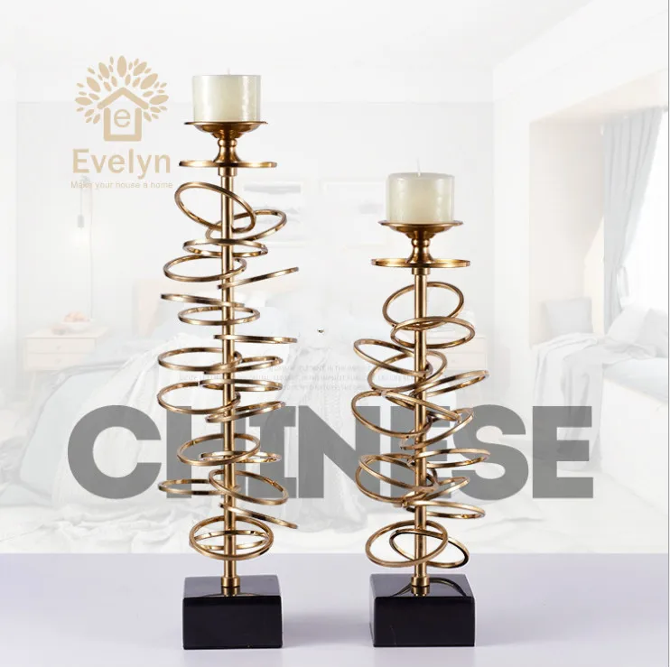 Luxurious newest design gold large metal tall table big candle stand holder for wedding table decor