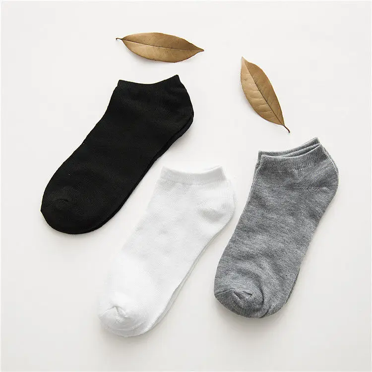 Custom Logo Cheap No Show Socks Men Women Breathable Soft Low Cut Socks Classical Black White Grey Invisible Sport Socks
