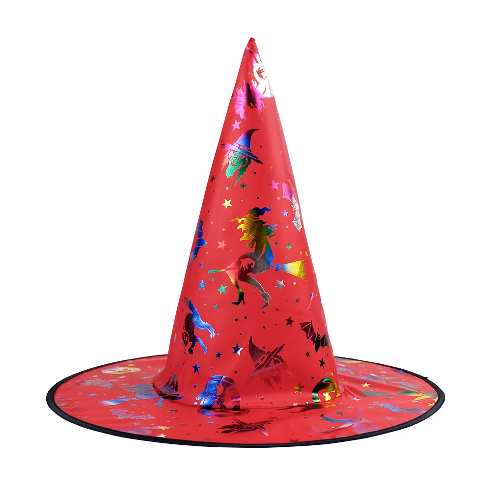 Halloween Kids Hat Oxford Cloth Wizard Hat Makeup Costume Props Witch Hats For Festival Party