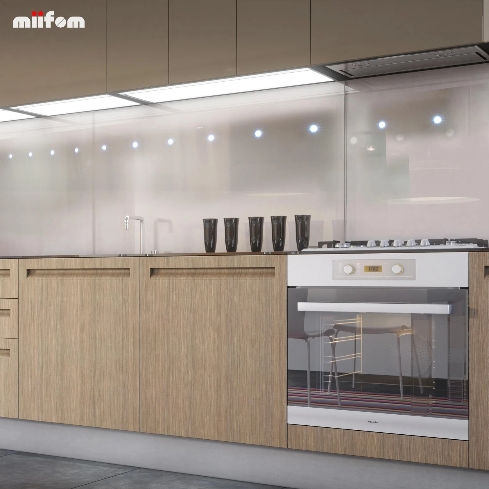 Gold High Gloss Lacquer Kitchen Cabinets A Straight Line Custom Cabinet