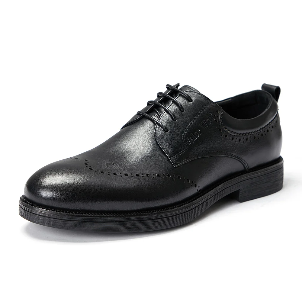 
Fancy Europe Pantalon Homme Wedding Oxford Dress Shoes Men Pure Genuine Leather Black 