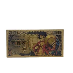 Hot Sale Anime ONE PIECE Gold Foil Money Ten Million Yen Banknote For Gift