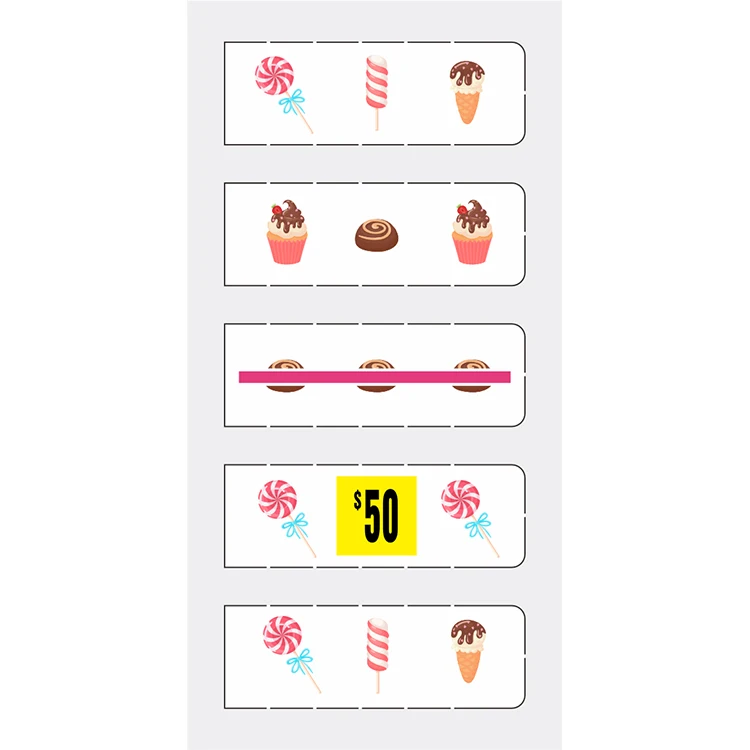 Lottery printing supplier custom 1-5 Window pull tab game tickets wholesale pull tabs gambling tickets and board