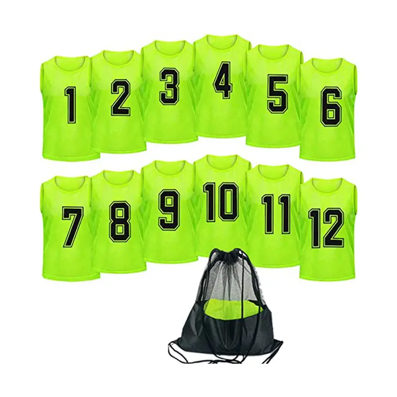 Custom Top Quality Breathable Tank Top Sublimated Football Soccer Training Mesh Vests Bibs Soccer Pinnies For Adult And Kis