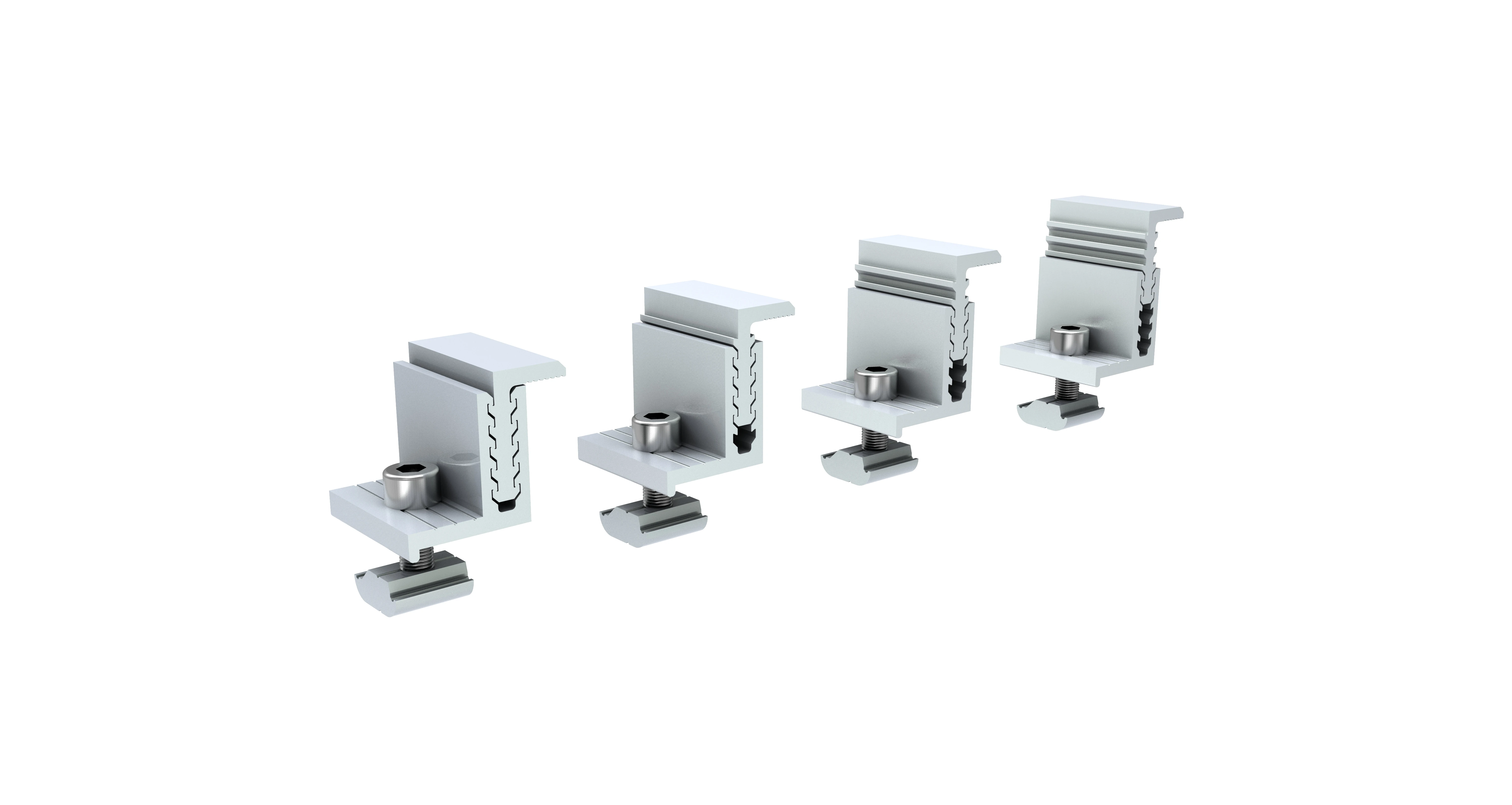 High quality solar panel adjustable end clamp for solar mounting system