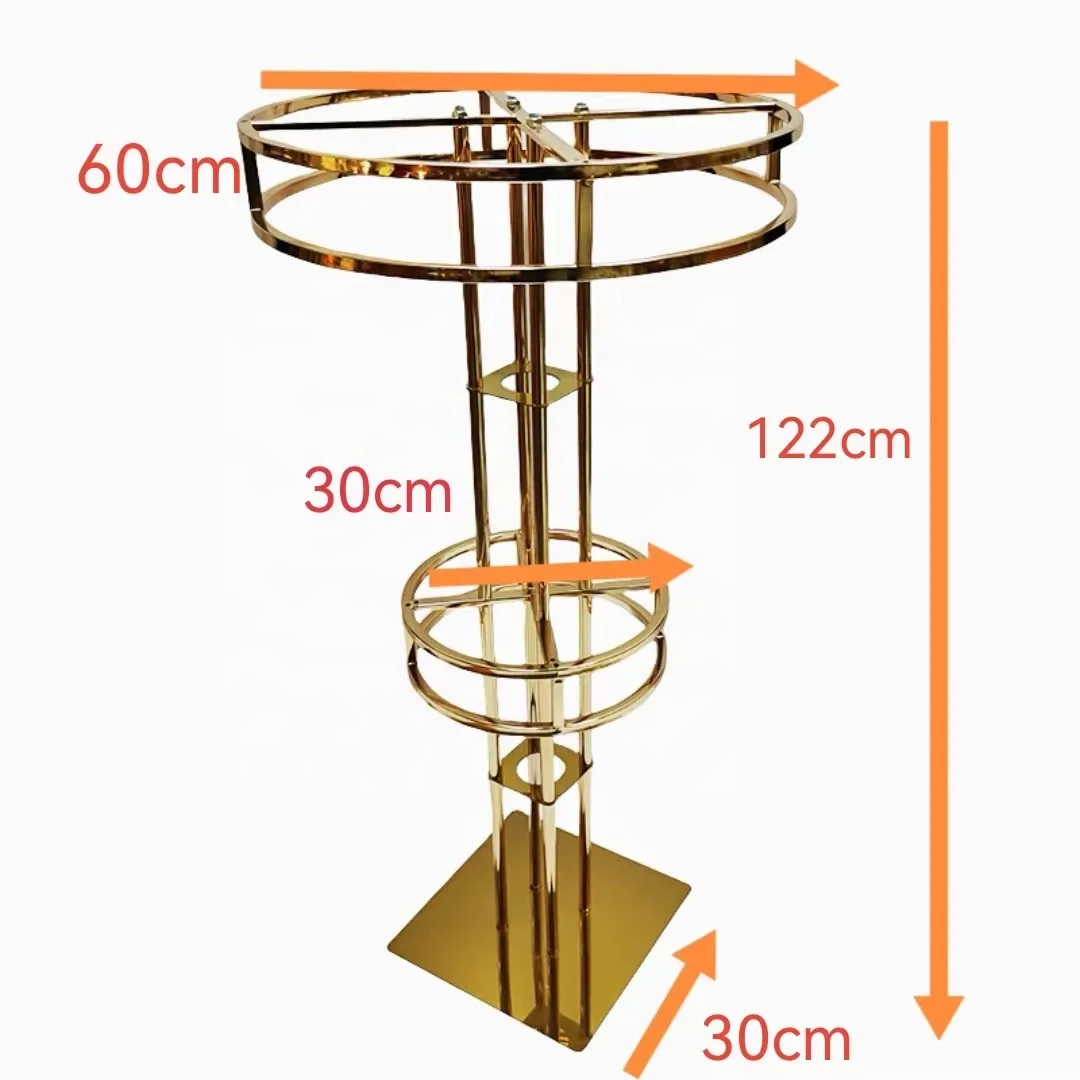 Wedding Tall Metal Vase Round Gold Flower Stands Display for Wedding Table Centerpieces