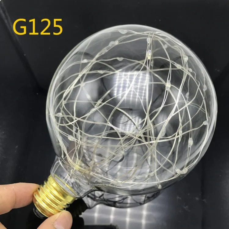 G95 G125 ST64 G80 Edison LED Творческий цветная лампа Ресторан Бар КТВ медный провод декоративные лампочки RGB 110V 220V