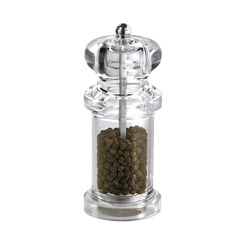Manual kitchen tools transparent acrylic salt and pepper mill cumin pepper grinder