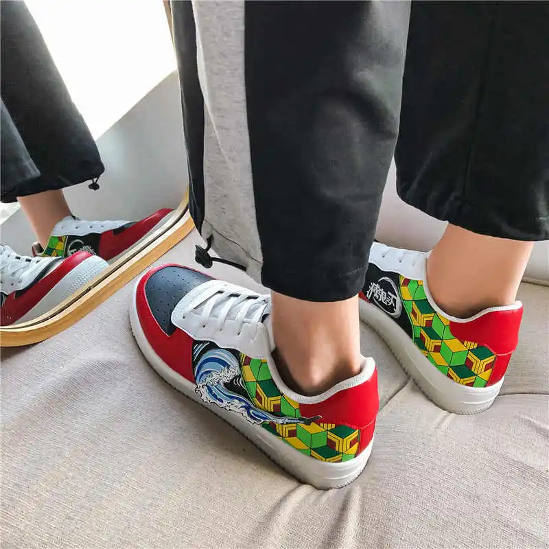 
Wholesale Designer Men Sneakers Demon Slayer 3D Anime Breathable Men Casual Shoes Men Skateboard Shoes 