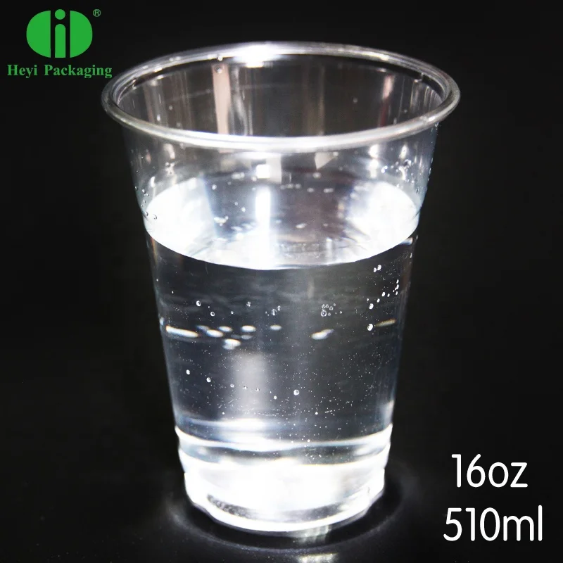 Wholesale disposable PET custom logo printed plastic cup disposable cups