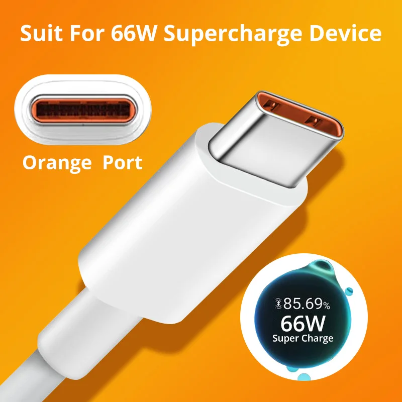66W 6A USB Type-C Super Fast Charging Data Cable For Huawei Mate 40