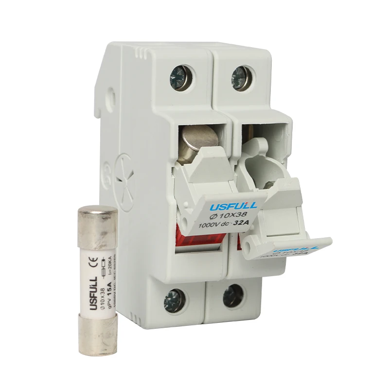 USFULL PV Solar Short Circuit Protection 1000Vdc Din Rail Fuse Holder Switch