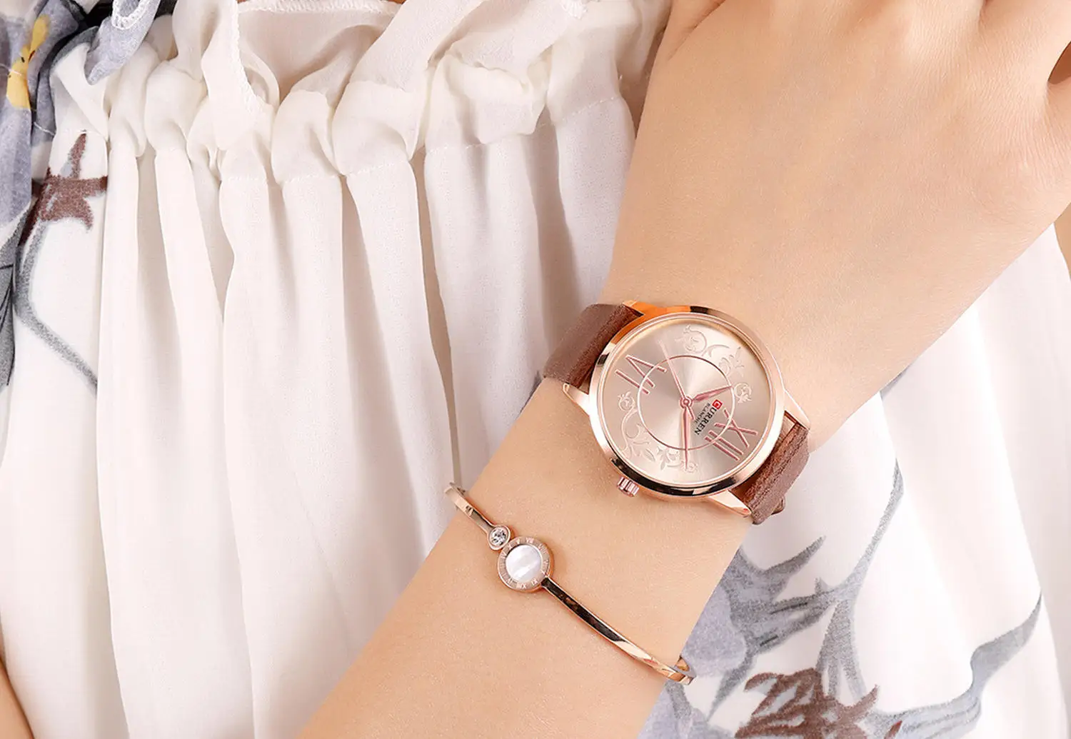 Ladies watch new style belt waterproof watch simple print ladies watch