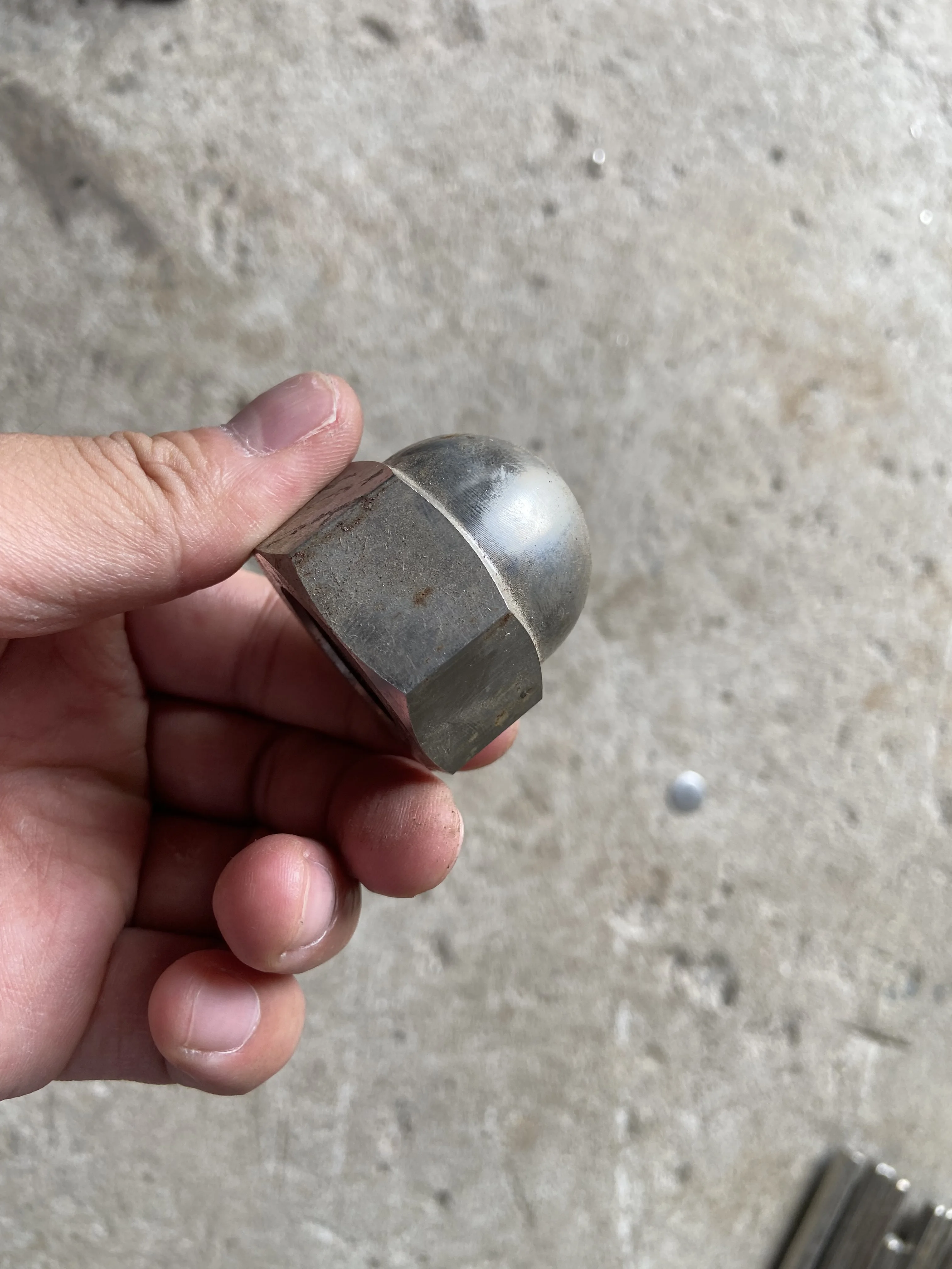 Galvanized Custommade 8 Inches Screws Metal Cutter Bar Conical Head Bolt Nut Bolts And Nuts For Trucks Nut