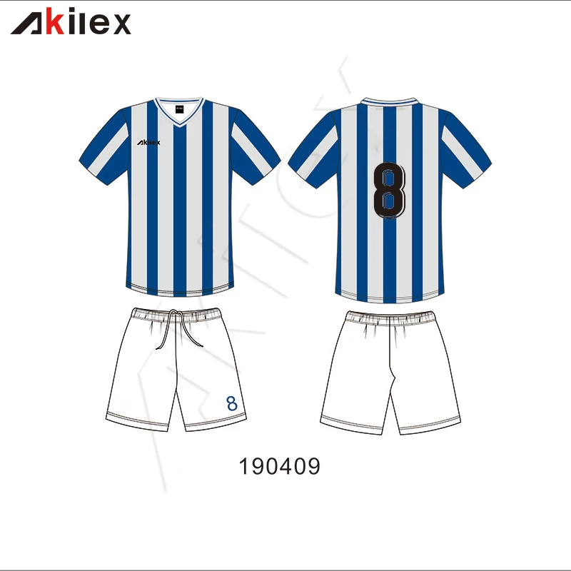 new design stripe pattern football uniform