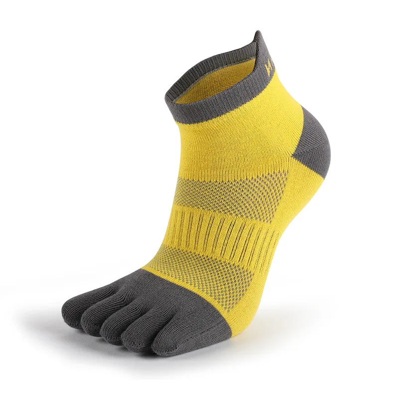 Cotton breathable and sweat-absorbing five-finger socks for men and men