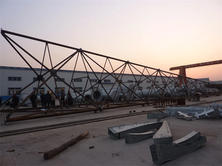 Factory Direct Price Galvanized Steel Monopole Mobile Communication Transmission Line 45m Three-Pipe Tower