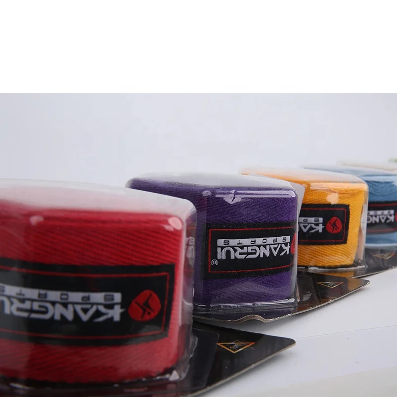custom logo mma training cotton wrist elastic boxing hand wraps