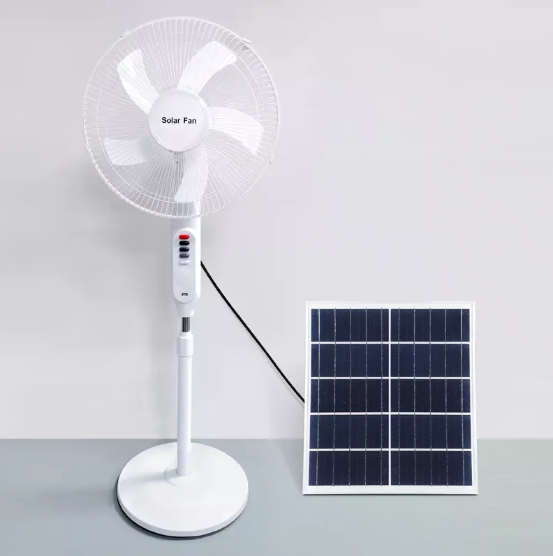 16 inch portable fan rechargeable with three wind Powered Outdoor 12 Inch 16 Inch Glade Ceiling Fan Solar Fan Outdoor Portable
