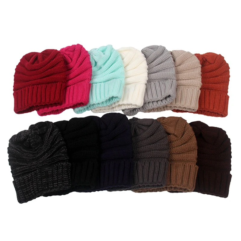 Wholesale Custom Logo New Fashion Rib Fabric Design Outdoor Unisex Thick Winter Thermal Acrylic Knitted Beanie Hats