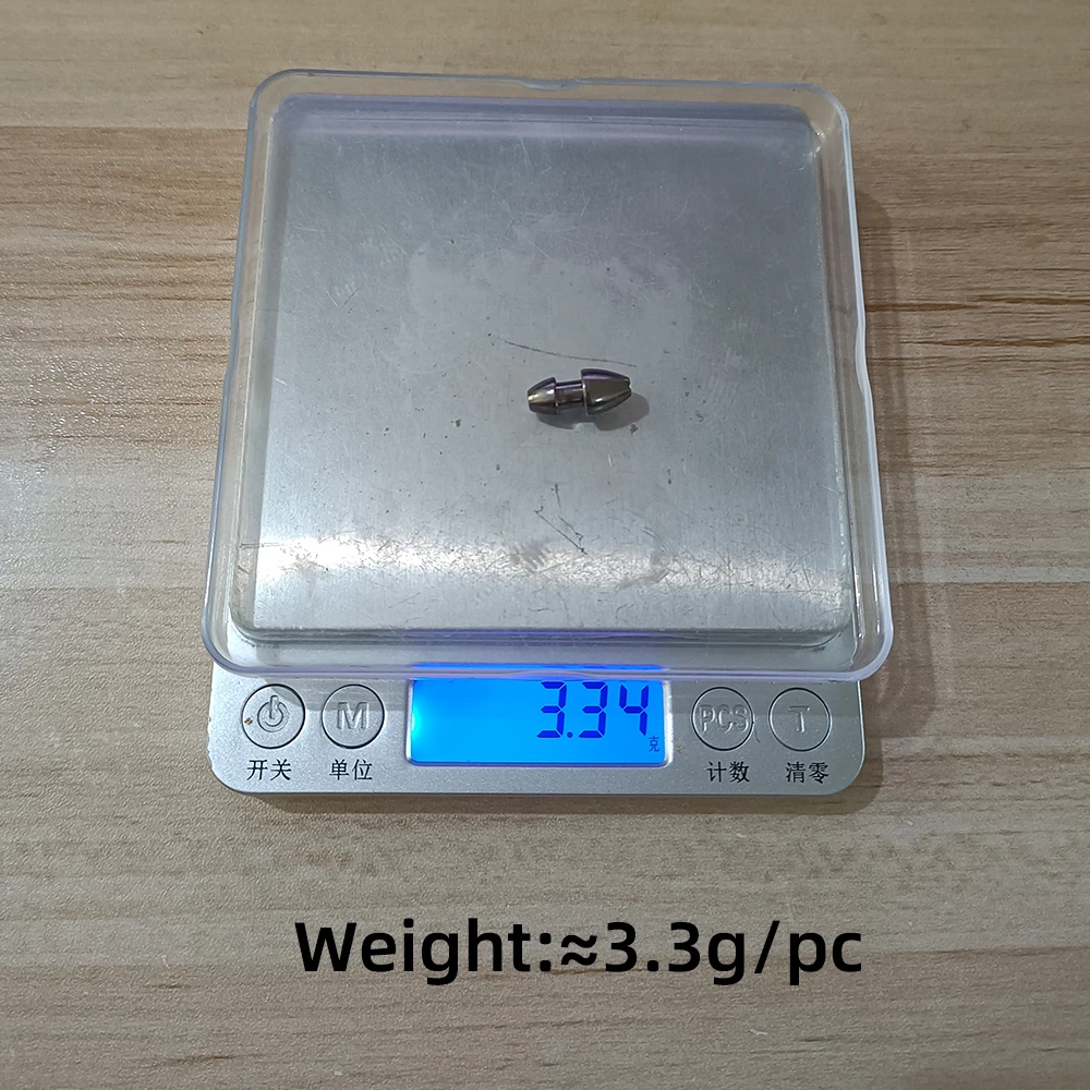 3.3g/PC Copper Weighted Head for Mylar Flash Teaser Tube Fly Brass Sinker Fluke Rig Making Tackle Sea Fishing Accessories