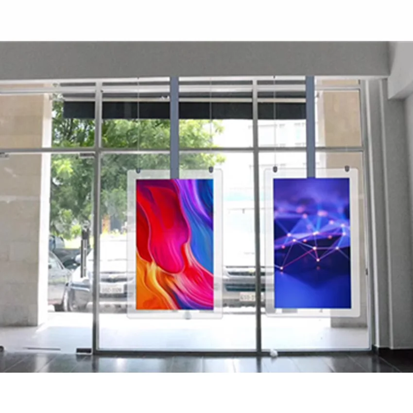 55 inch Ultra Thin Android Double Sided Digital Signage Transparent Advertising Screen Oled