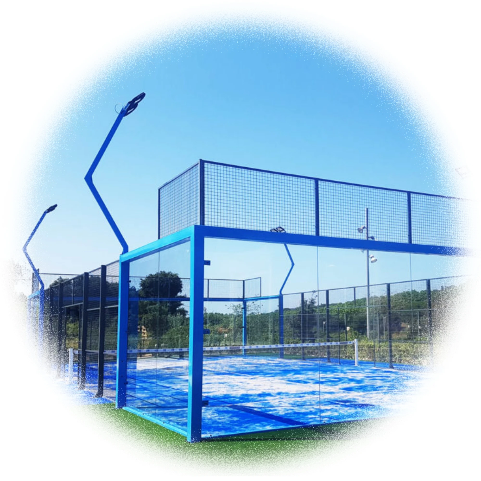 Новейший дизайн от фабрики Lvyin, низкая цена, весельные площадки, панорамная теннисная площадка