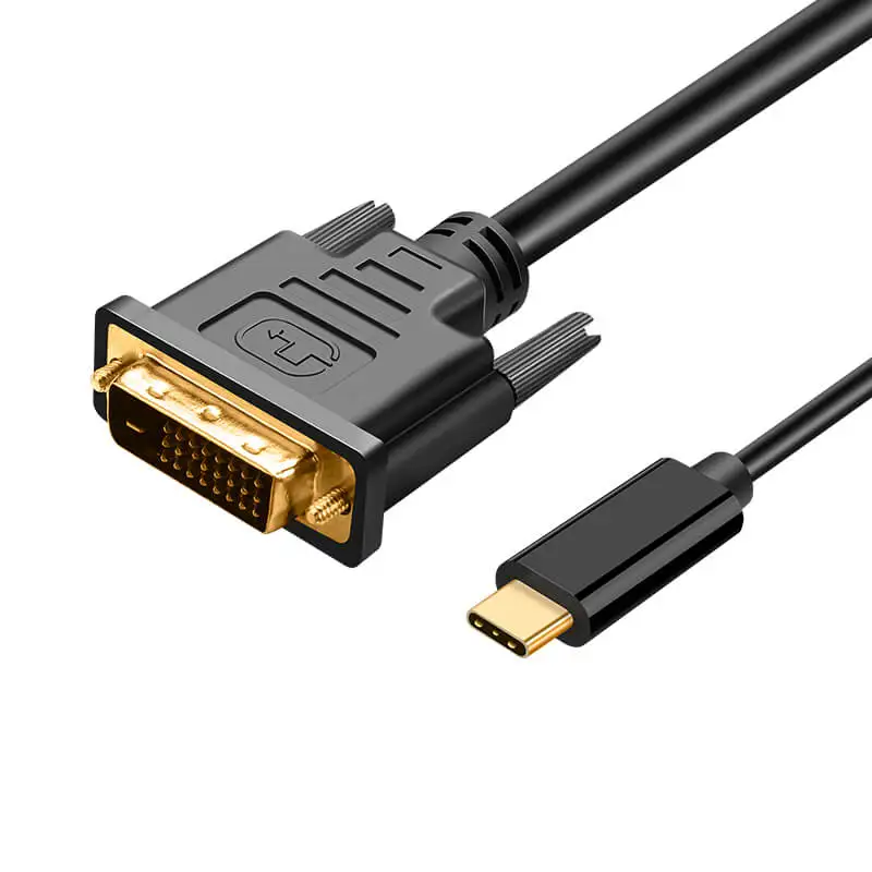 FARSINCE USB Type C to DVI Cable 6ft USB-C to Dual link DVI-D/F Adapter converter cable