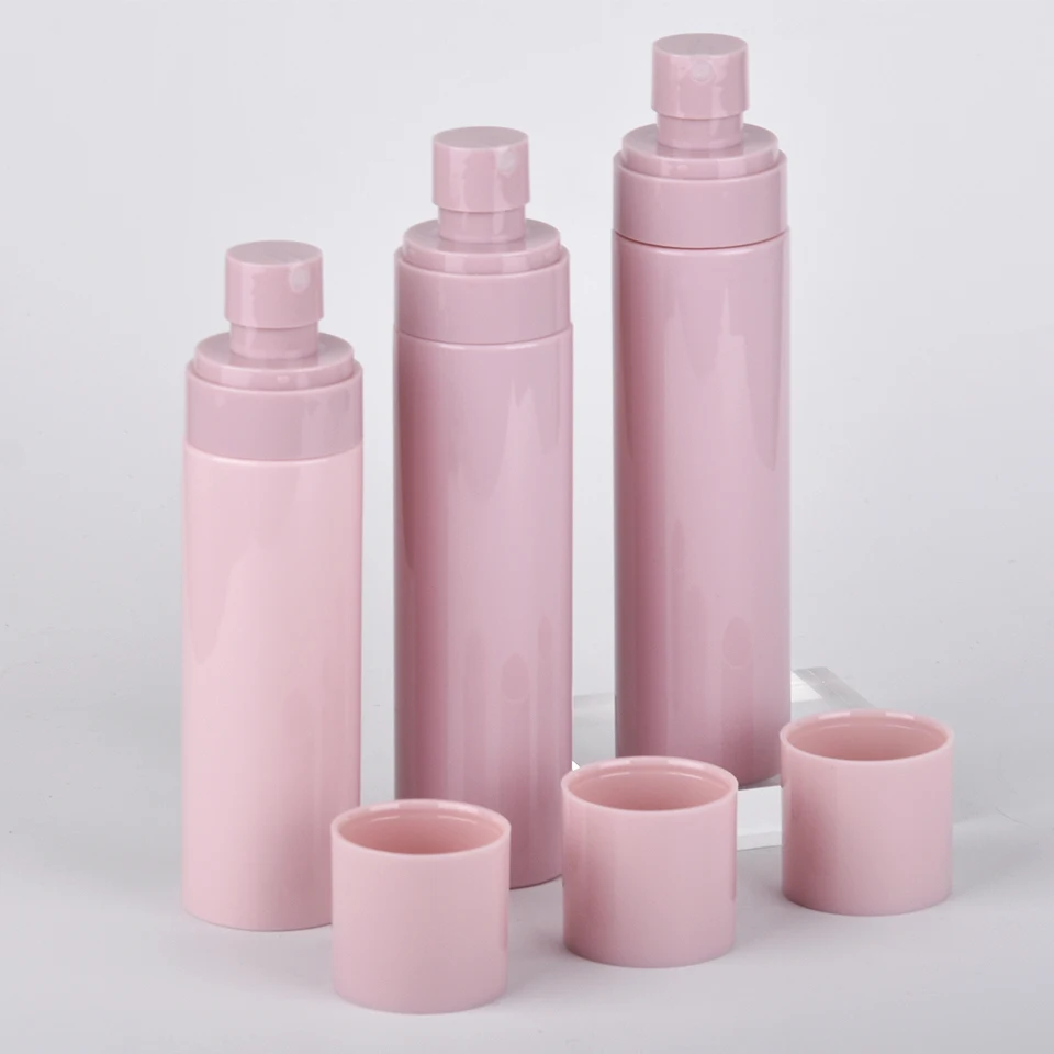 Custom Wholesale Plastic Spray Bottle Pink Glossy/Matte Mist Spray Bottles