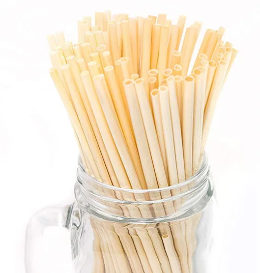 Natural Eco Biodegradable Grass Drinking Straw Paper Wrapped Compostable  Cocktail  Wheat  Straws