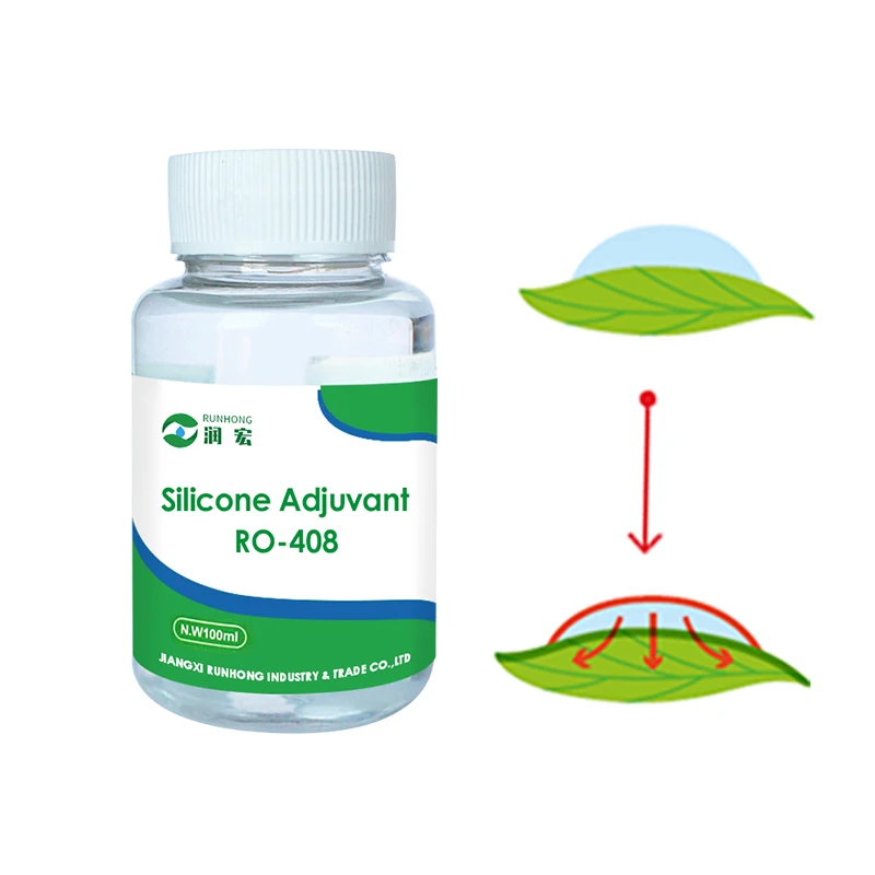 RO-408 Силиконовое поверхностно-активное вещество с более высокой скоростью распространения и увеличивает площадь покрытия листьев, Cas № 67674-67-3