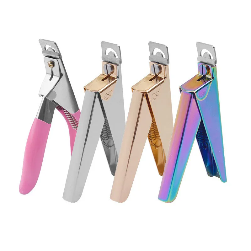 Stainless Steel Acrylic False Nail Clippers,Artificial Nails Trimmers Fake False Nails Tip Cutter