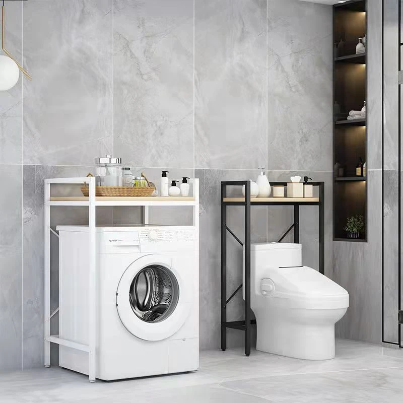 Space saving three layer household storage rack  Metal laundry rack Stainless steel bathroom rack