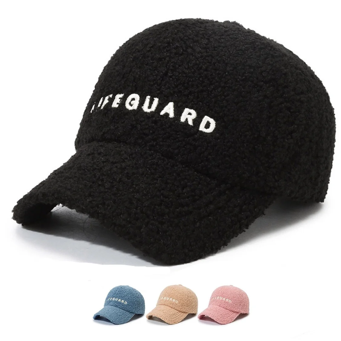 High quality custom logo embroidery warm thick fleece baseball trucker hats cap sports winter cap fashion unisex oem