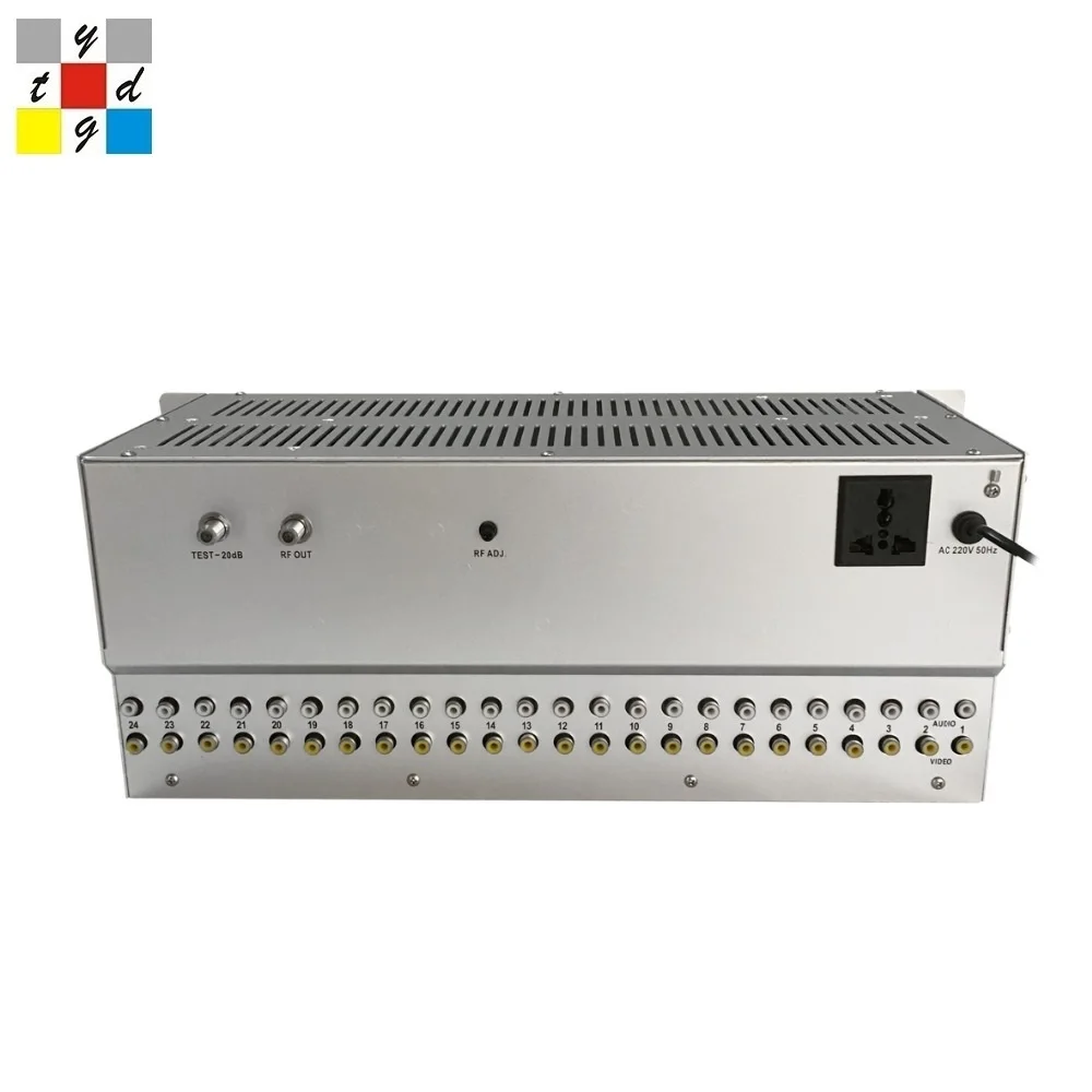  24 В 1 AV/HD для RF канала фиксированная modulador de цифрового ТВ аналоговый catv rf