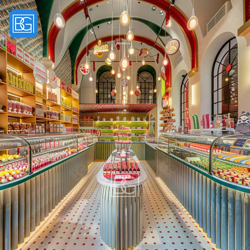 Modern Snack Commercial Furniture Candy Store Retail Counter Chocolate Shop Display Shop Display For Snacks