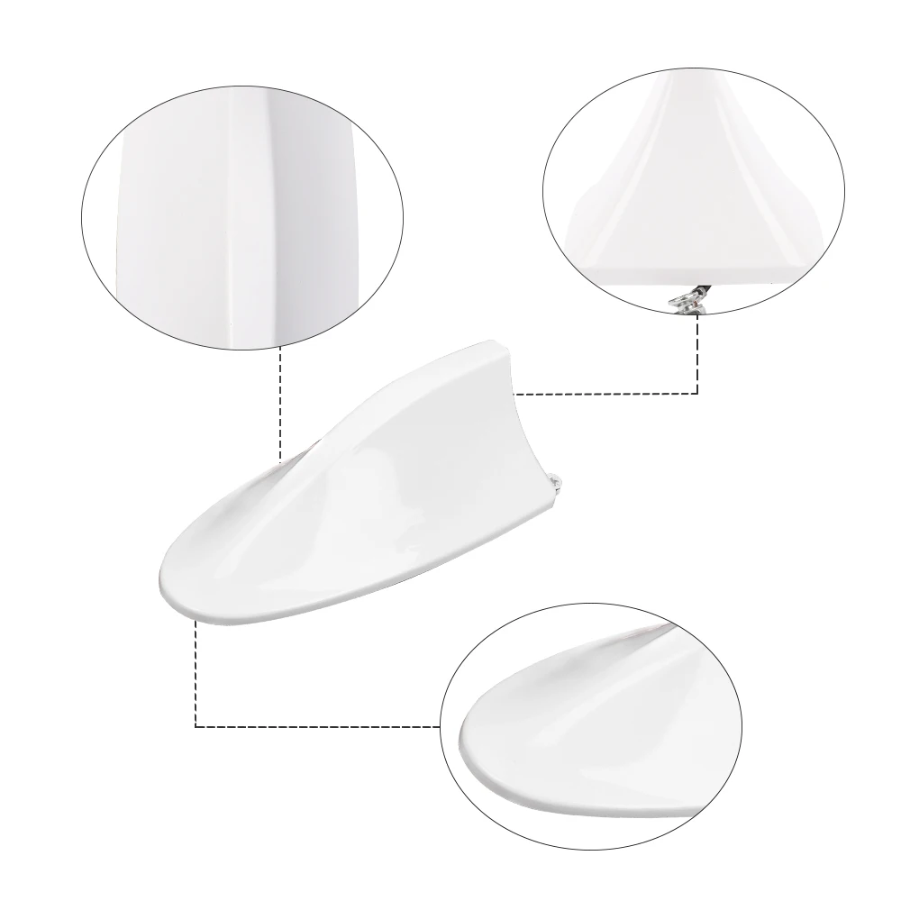 Universal Car Shark Fin Antenna Radio Aerials FM/AM Signal Protective Aerial Styling Roof Decoration Sticker Base