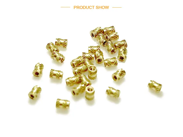 Knurled barss aluminum bolt inlaid lock copper insert nut m12
