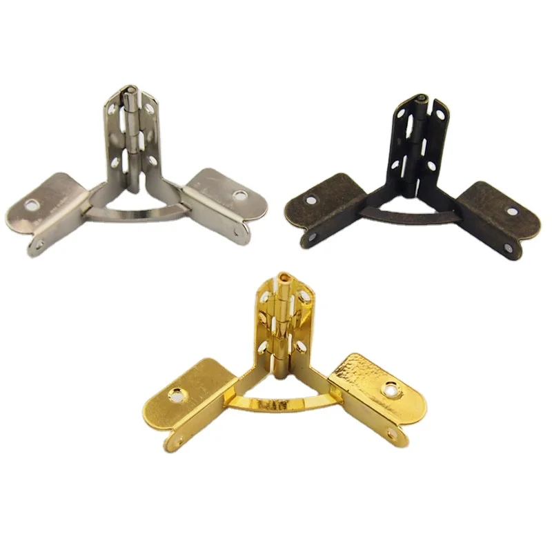 Iron Spring Hinge Antique Bronze For Miniature Furniture Hinges Foldable Concealable Quadrant Hinge