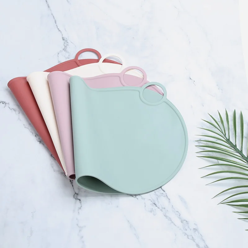 Экологичный сублимационный нескользящий Детский круглый Рождественский обеденный стол с принтом в скандинавском стиле коврики Силиконовая подложка набор подставкой