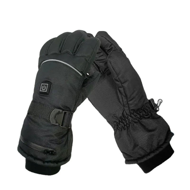 Wholesale Waterproof antiskid touch screen three-speed Adjustable Motorcycle Heated Gloves with rechargeable lithium battery