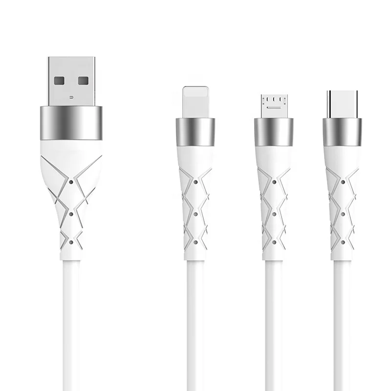 Alta calidad nuevo cable de carga Tpe material de aleacion de aluminio inteligente de carga rapida de datos cable USB