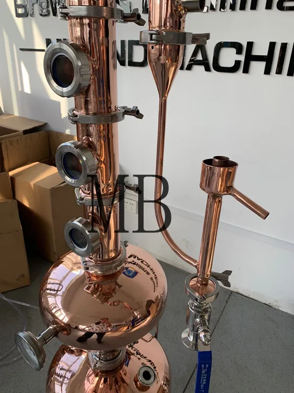 Медное дистилляционное оборудование, горячая Распродажа, небольшое домашнее спиртовое оборудование moonshine