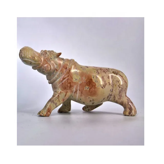 Best Made Customize Marble Hippopotamus Figurine In Low Price