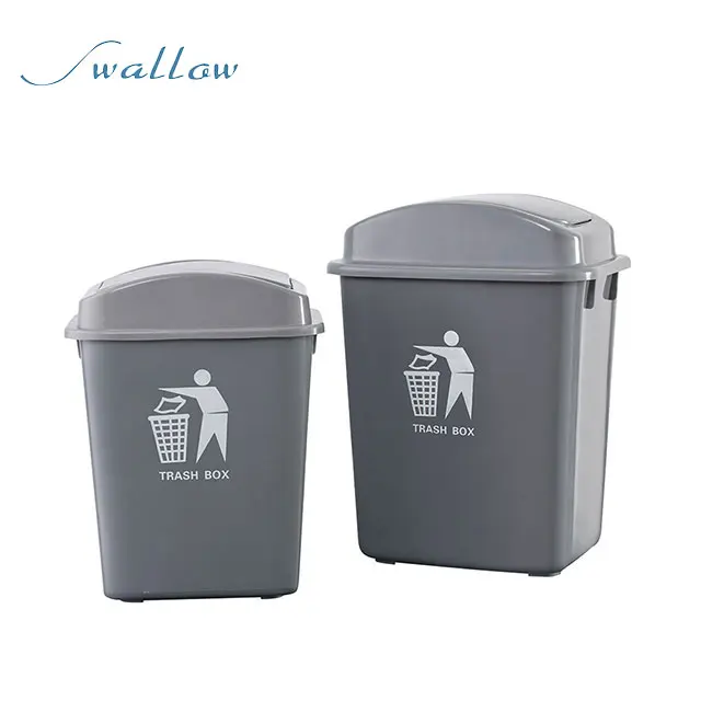 Buy Plastic Dustbin / Garbage Bin swing with Lid - Multi Colour Online at Best Price - Swallow
