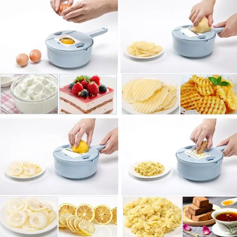 Multi-Function Household Wheat Straw tomato mushroom rapid magic grater kitchen vegetable cutter and slicer