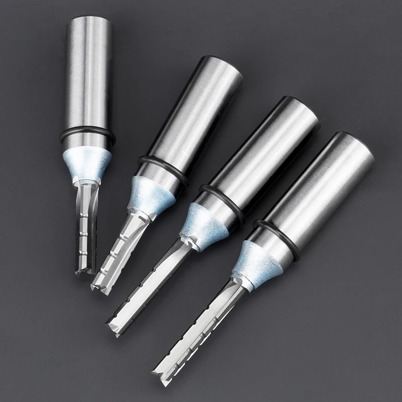 HUHAO 12.7mm Three Flutes TCT Slotting Carbide Straight Router Bit Wood Milling Cutter 6949