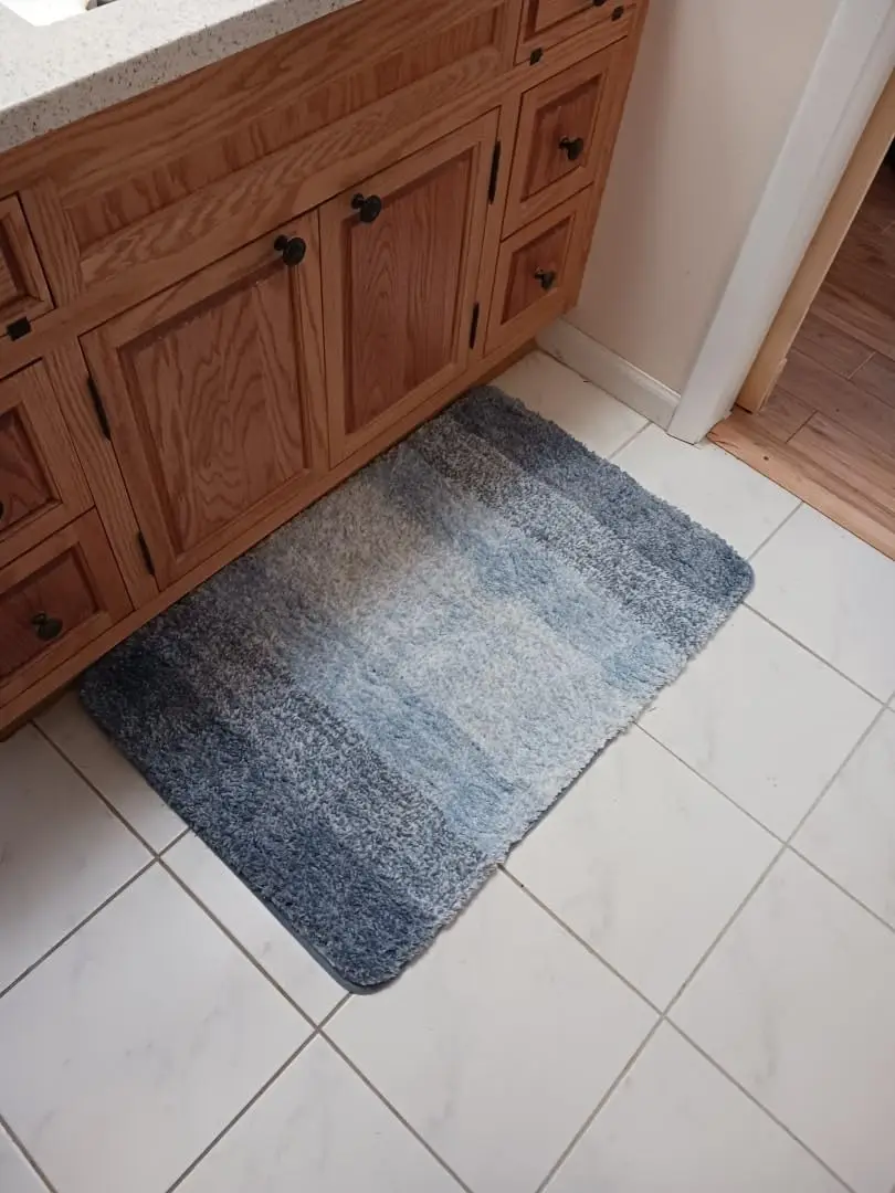 Non-Slip  24x16, Extra Soft and Absorbent Microfiber Machine Wash Dry chenille Bathroom Bath Rugs Mats For Kids